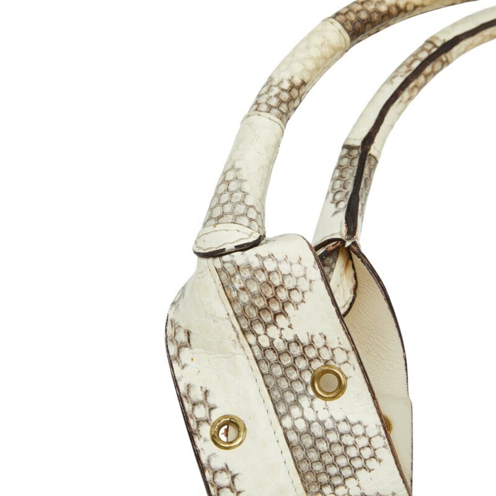 Dior logo handbag tote bag white Ivory leather - Picture 9 of 9